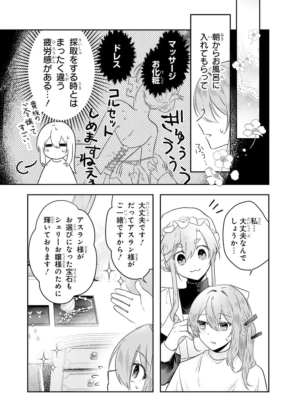 SEIJO NO ANE DESU GA, IMOUTO NO TAME NO TOKUSHU MASEKI YA TOKUSHU YAKUSOU NO SAISHU WO YAMETARA, RINGOKU NO MAJUTSUSHI-SAMA NO MOTO DE SHIAWASE NI NARIMASHITA! Chapter 9 - Page 3
